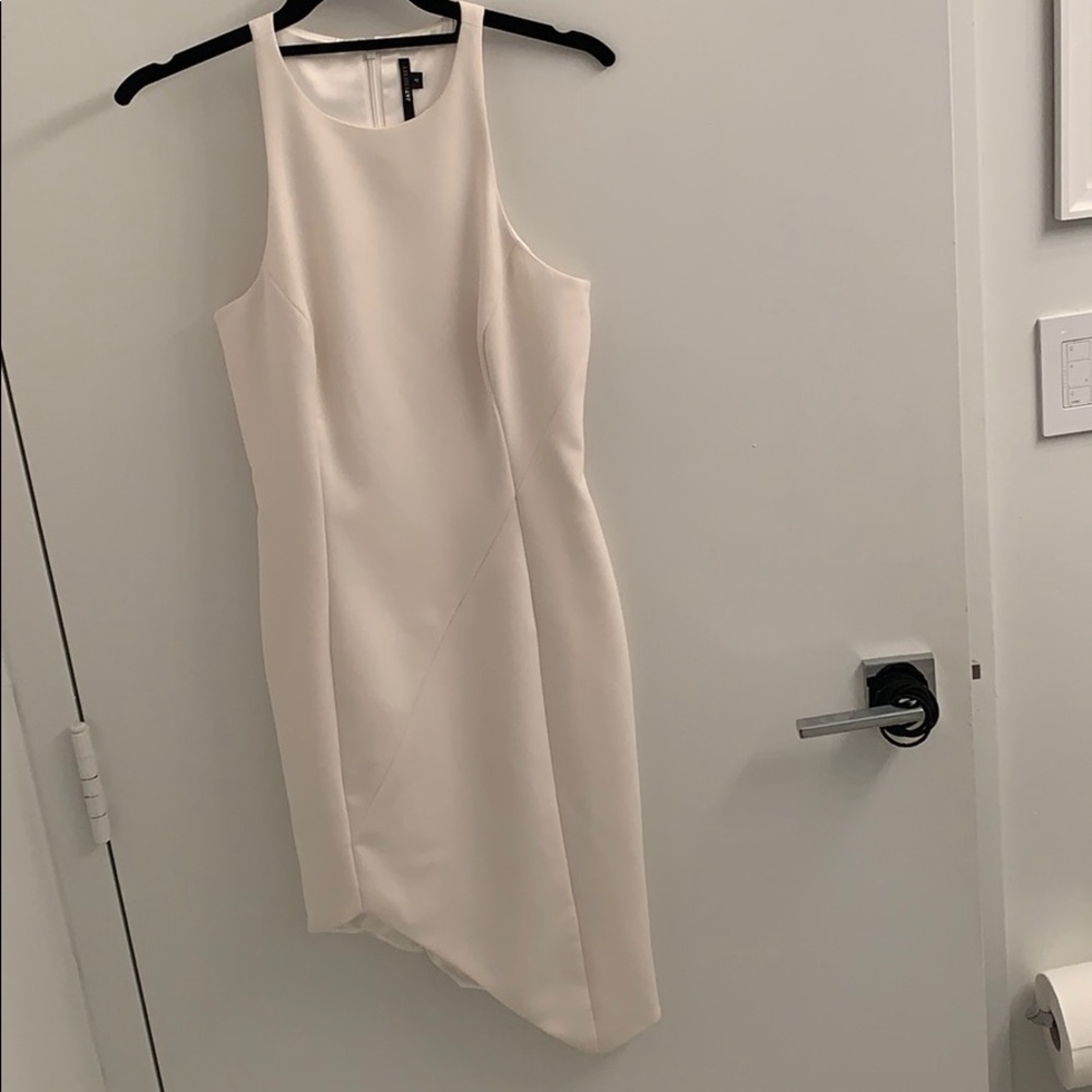 Jay Godfrey white asymmetrical hem dress, size 4